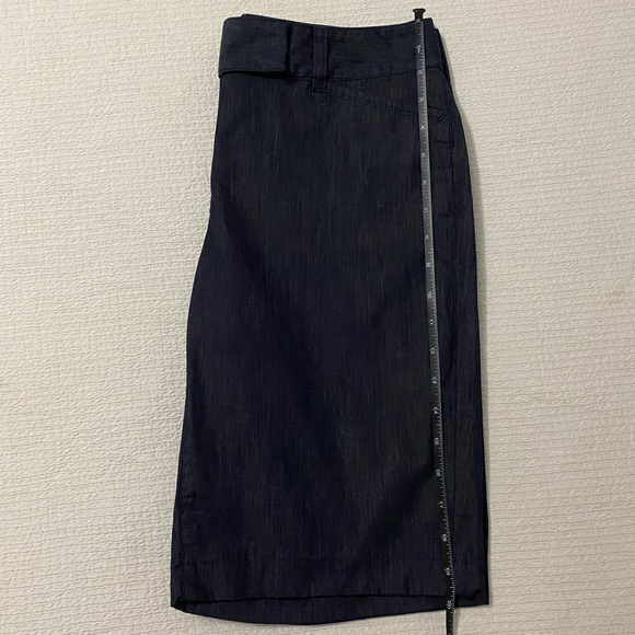 Ann Taylor Bermuda Shorts Size 4 Curvy Chambray Blue Flat Front - Picture 5 of 6